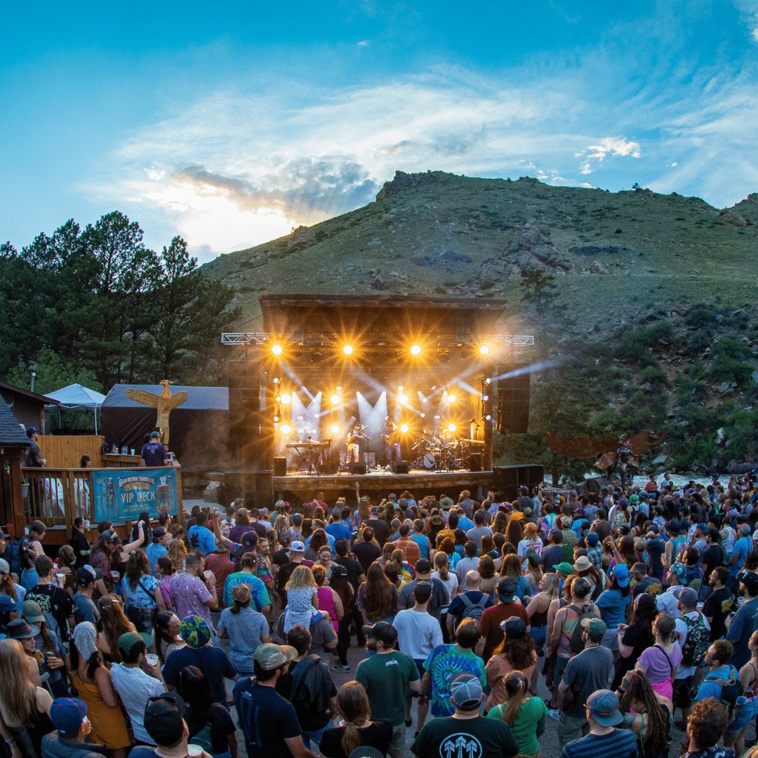 A concert at Mishawaka Amphitheatre in Colorado's Poudre Canyon
