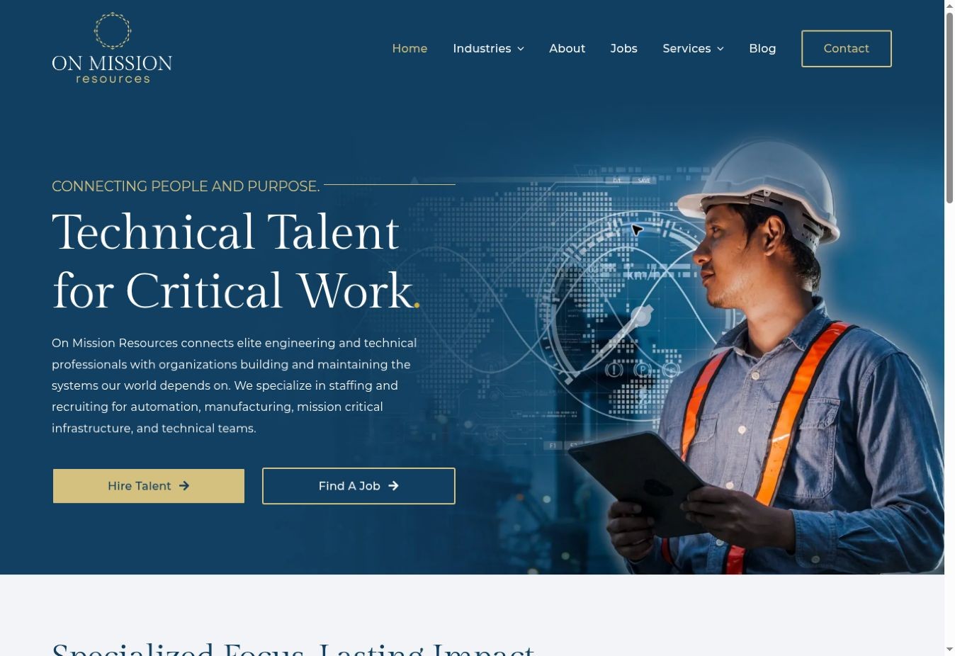 On Mission Resources' official engineering and technical recruiting website